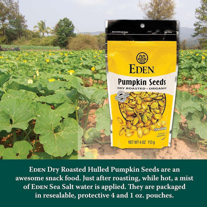 Eden Organic Dry Roasted Pumpkin Seeds 4 oz (6-Pack) - Image 4
